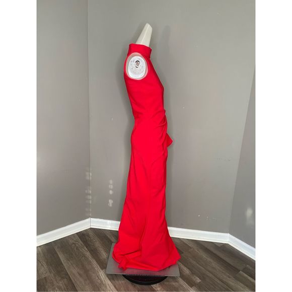NWT Chiara Boni La Petite Robe Gudrum Halter Ruffle Gown Size 46 (US10) $995 - Picture 6 of 9